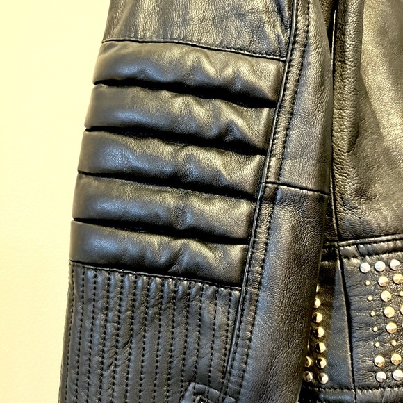 Versace For H&M leather studded Jacket, Size 4 - Picture 8 of 11